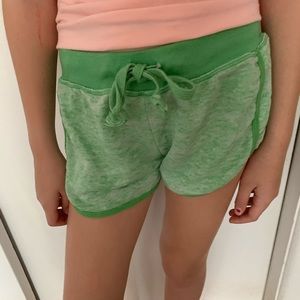 T2Love Girls Green Burnout Runner Shorts Sz 12